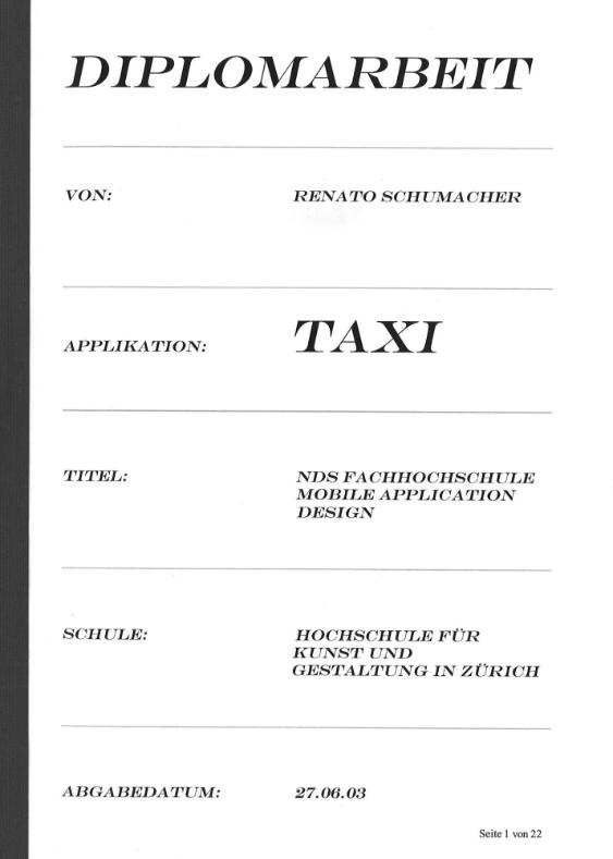 Applikation - Taxi