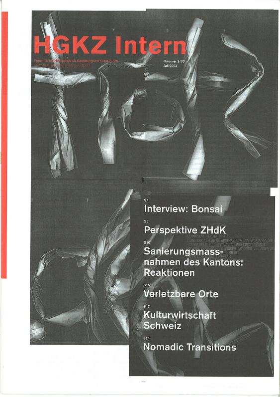 HGKZ Intern Nr. 2 / 03, Juli 2003