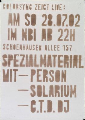 Colorsync zeigt live: Spezialmaterial mit - Person - Solarium - C.T.D. DJ