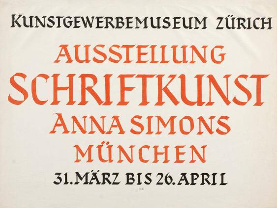 Schriftkunst-Ausstellung Prof. Anna Simons