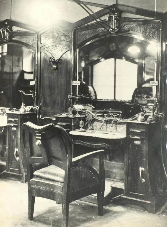 Frisiersalon "Haby". 1901, Berlin, Inneneinrichtung