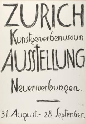 Neuerwerbungen des Museums und der Bibliothek 1921 - 1924