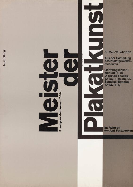 Ausstellung - Meister der Plakatkunst - Kunstgewerbemuseum Zürich