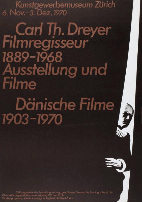 Kunstgewerbemuseum Zürich - Carl Th. Dreyer - Filmregisseur 1889-1968 - Ausstellung und Filme - Dänische Filme 1903-1970