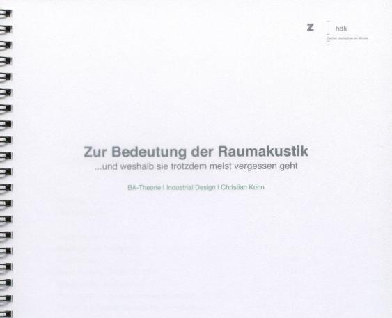 Zur Bedeutung der Raumakustik