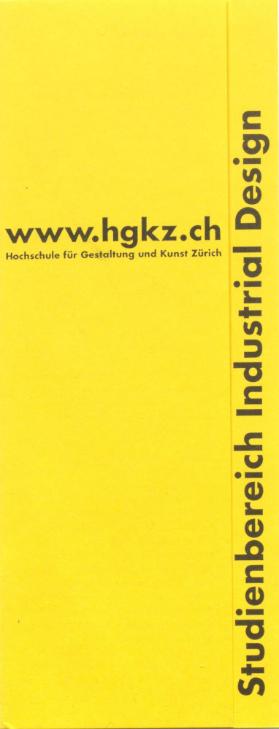 HGKZ, Studienbereich Industrial Design