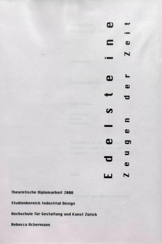 Edelsteine, Zeugen der Zeit