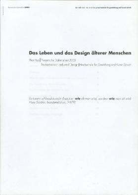 Das Leben und das Design älterer Menschen