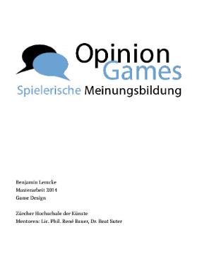 Opinion Games