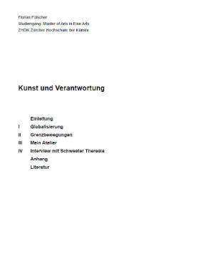 Kunst und Verantwortung