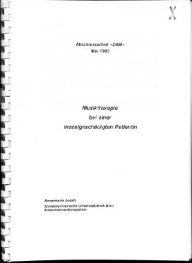 Musiktherapie bei einer inzestgeschädigten Patientin