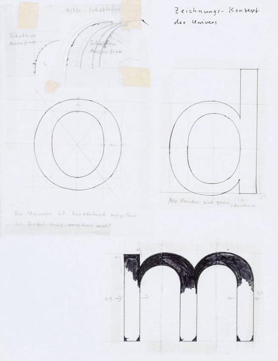 Zeichnungs-Konzept der Univers