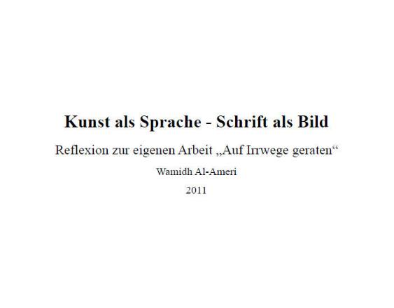 Kunst als Sprache - Schrift als Bild