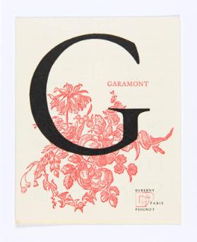 Faltblatt mit Schriftmuster Garamont