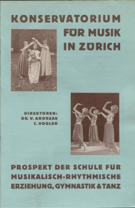 Prospekt der Schule für musikalisch-rhythmische Erziehung, Gymnastik und Tanz