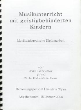 Musikunterricht mit geistigbehinderten Kindern