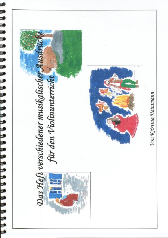 Das Heft verschiedener musikalischer Ausdrücke für den Violinunterricht