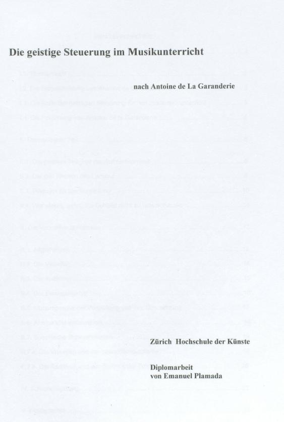 Die geistige Steuerung im Musikunterricht