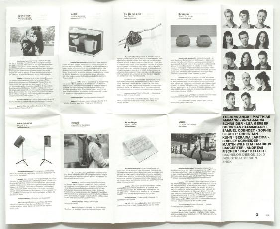 Bachelor Design 2010 ; Industrial Design ZHdK