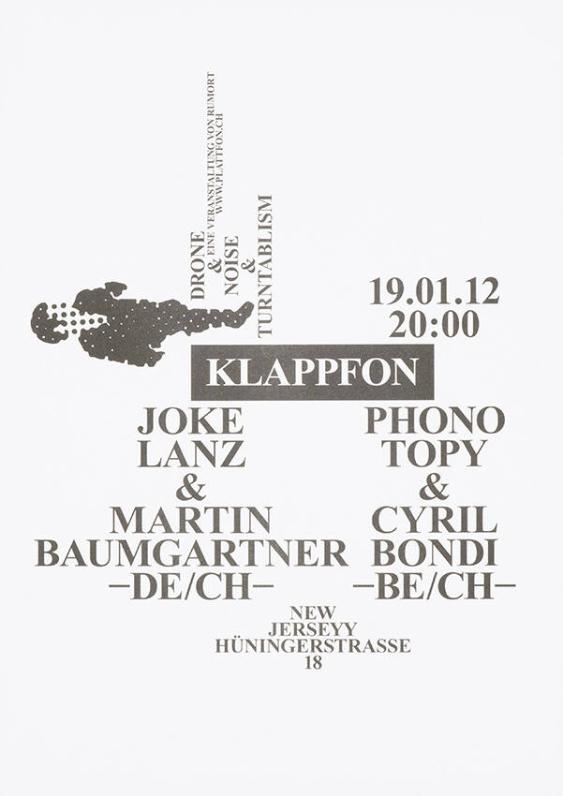 Klappfon - Joke Lanz & Martin Baumgartner - DE/CH - Phono Topy & Cyril Bondi - BE/CH - Drone & Noise & Turntablism - Eine Veranstaltung von Rumort