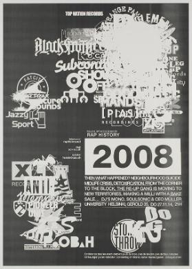 Coupole University presents Rap History 2008 - Vorlesungen jeden vorletzten Donnerstag im Monat, keine Hausaufgaben, Schulgebühren