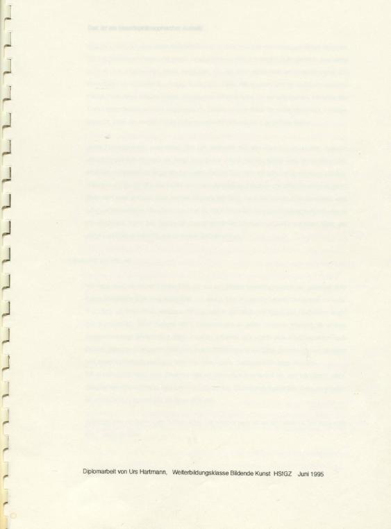 Diplomarbeit von Urs Hartmann