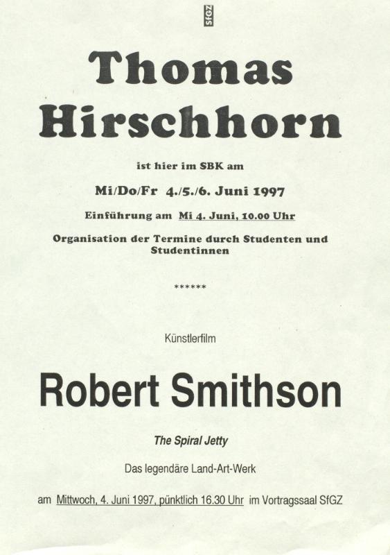 Thomas Hirschhorn / Künstlerfilm Robert Smithson: The Spiral Jetty, Das legendäre Land-Art-Werk