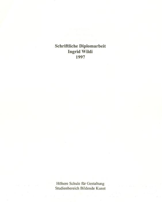 Schriftliche Diplomarbeit