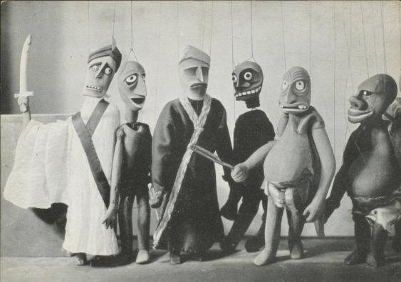 Aus "Meister Pedros Puppenspiel", Oper von M. de Falla, nach einer Episode im Don Quixote, inszeniert von Otto Morch