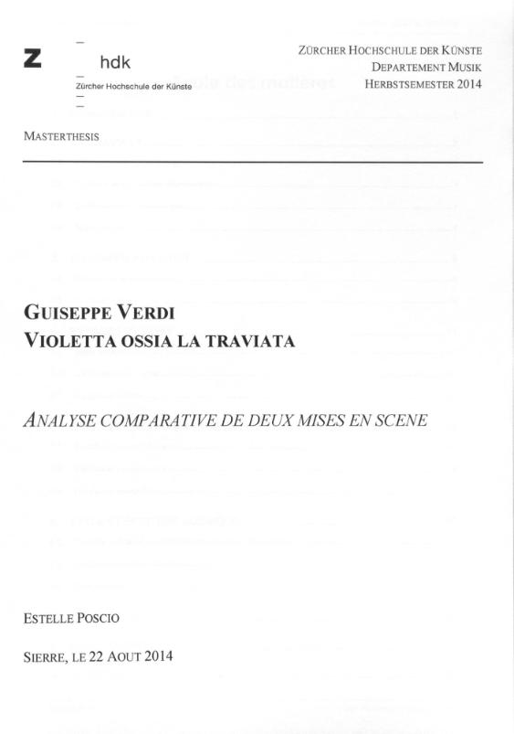 Guiseppe Verdi: Violetta ossia La Traviata
