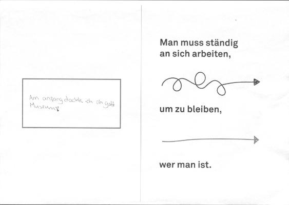 Man muss ständig an sich arbeiten, um zu bleiben, wer man ist