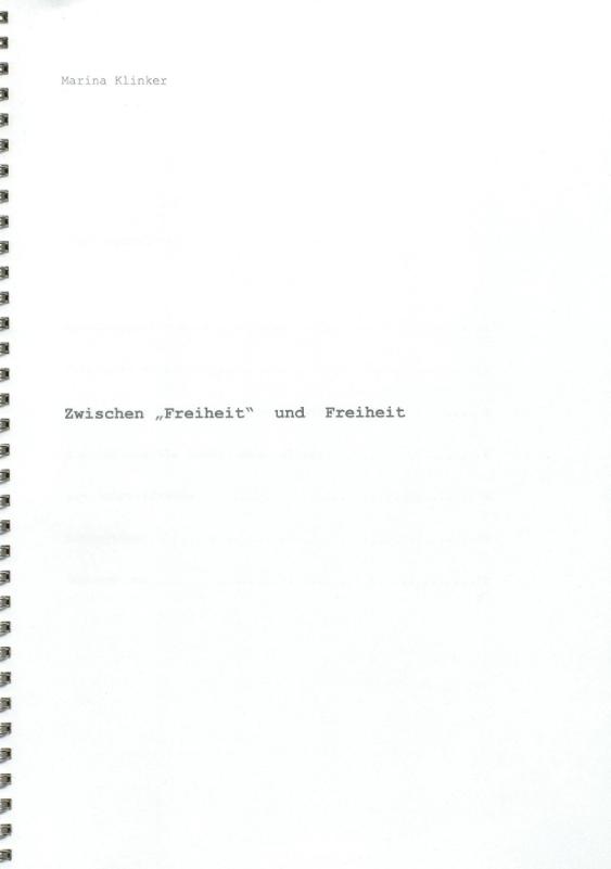 Zwischen "Freiheit" und Freitheit