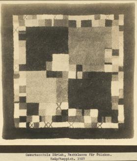 Gewerbeschule Zürich, Fachklasse für Sticken. Knüpfteppich. 1927.
