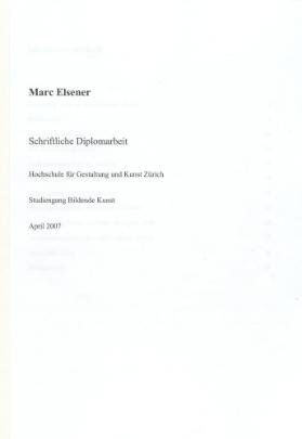 Schriftliche Diplomarbeit
