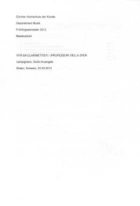 Vita da clarinettisti