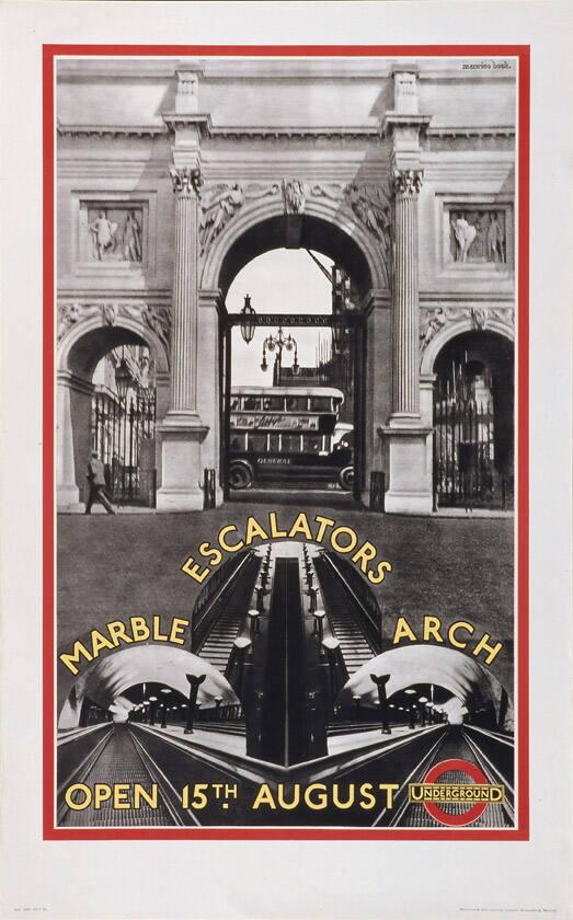 Marble Arch Escalators - Open 15th. August - Underground