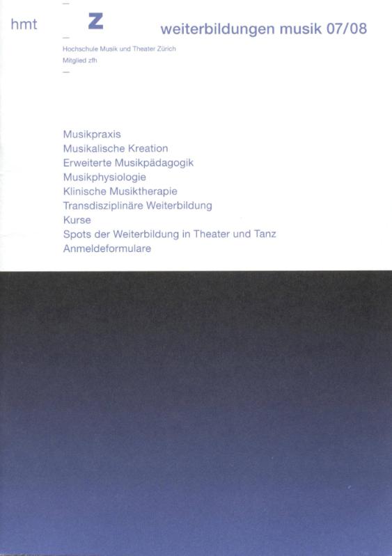 Weiterbildungen Musik 07 / 08