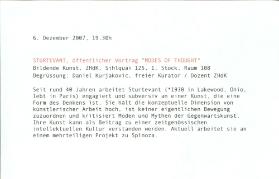 Sturtevant, öffentlicher Vortrag "Modes of Thought"