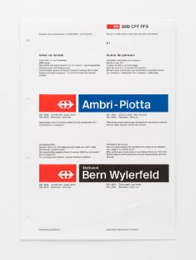 SBB CFF FFS -Visuelles Informationssystem in Bahnhöfen und Stationen