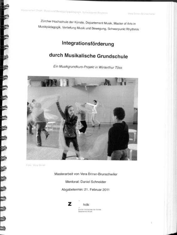 Integrationsförderung durch Musikalische Grundschule