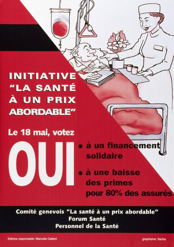 Initiative "La santé à un prix abordable" - Le 18 mai, votez OUI à un financement solidaire - à une baisse des primes pour 80% des assurés - Comité genevois "La santé à un prix abordable"