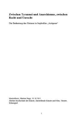 Zwischen Tyrannei und Anarchismus, zwischen Recht und Unrecht