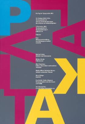 Plakat - Ein Tag der Typographie 2003 - Technopark Zürich