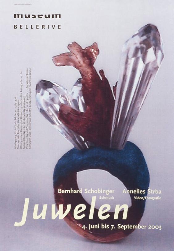 Juwelen - Bernhard Schobinger - Schmuck - Annelies Strba - Video/Fotografie - Museum Bellerive