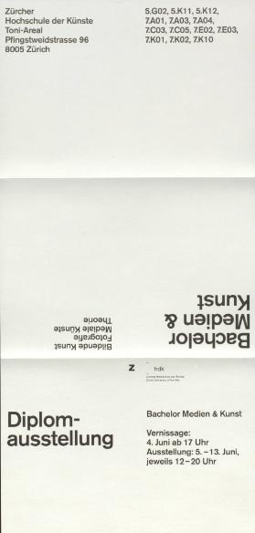 Diplomausstellung 2015, Bachelor Medien & Kunst