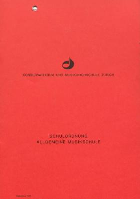Schulordnung Allgemeine Musikschule