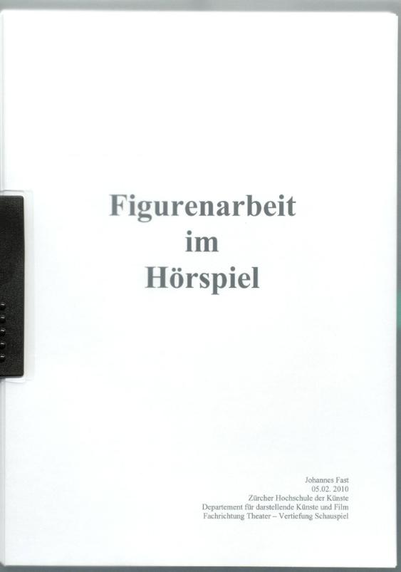 Figurenarbeit im Hörspiel