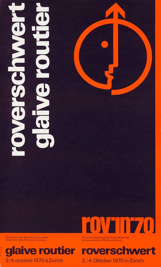 Roverschwert - Glaive routier - Rov'in'70 - 3./4. Oktober 1970 in Zürich - Bund Schweizerischer Pfadfinderinnen - Schweizerischer Pfadfinderbund