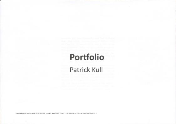 Portfolio Patrick Kull