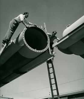 Winterthur Grüze Bahnhof - Montage der Dachträger